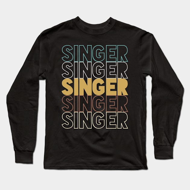 Singer Long Sleeve T-Shirt by Hank Hill